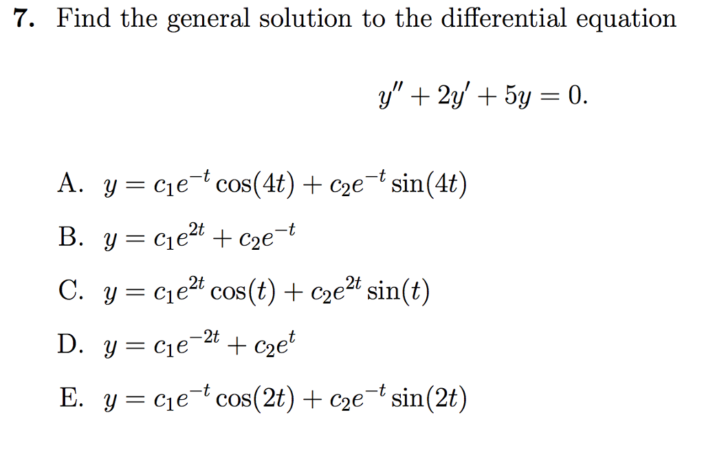 Solved Find the general solution to the differential | Chegg.com