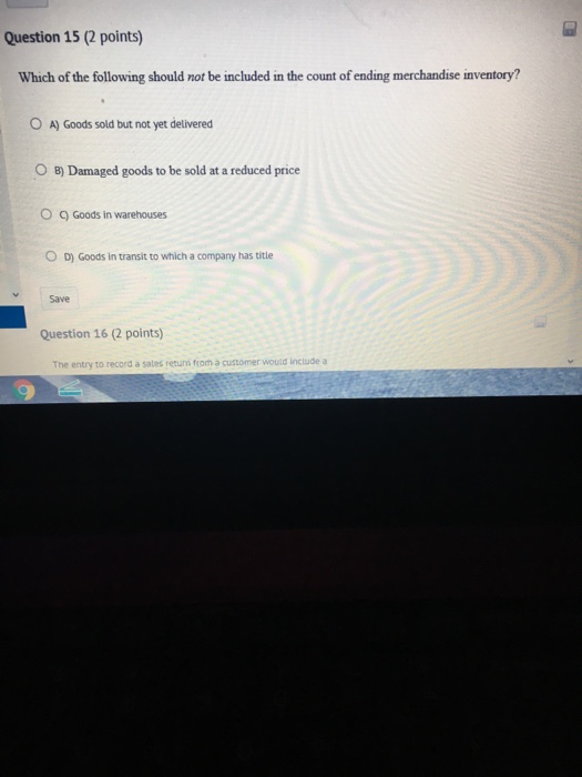 Solved Which of the following should not be included in the