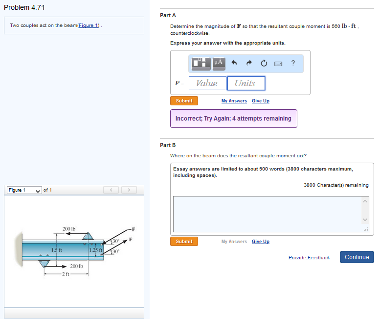 Solved Two couples act on the beam(Figure 1). Determine the | Chegg.com