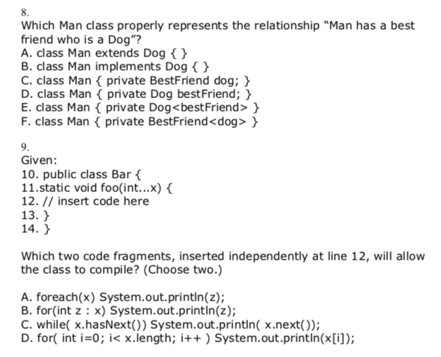 Solved Which 2 Are Valid Declarations In An Interface A Chegg