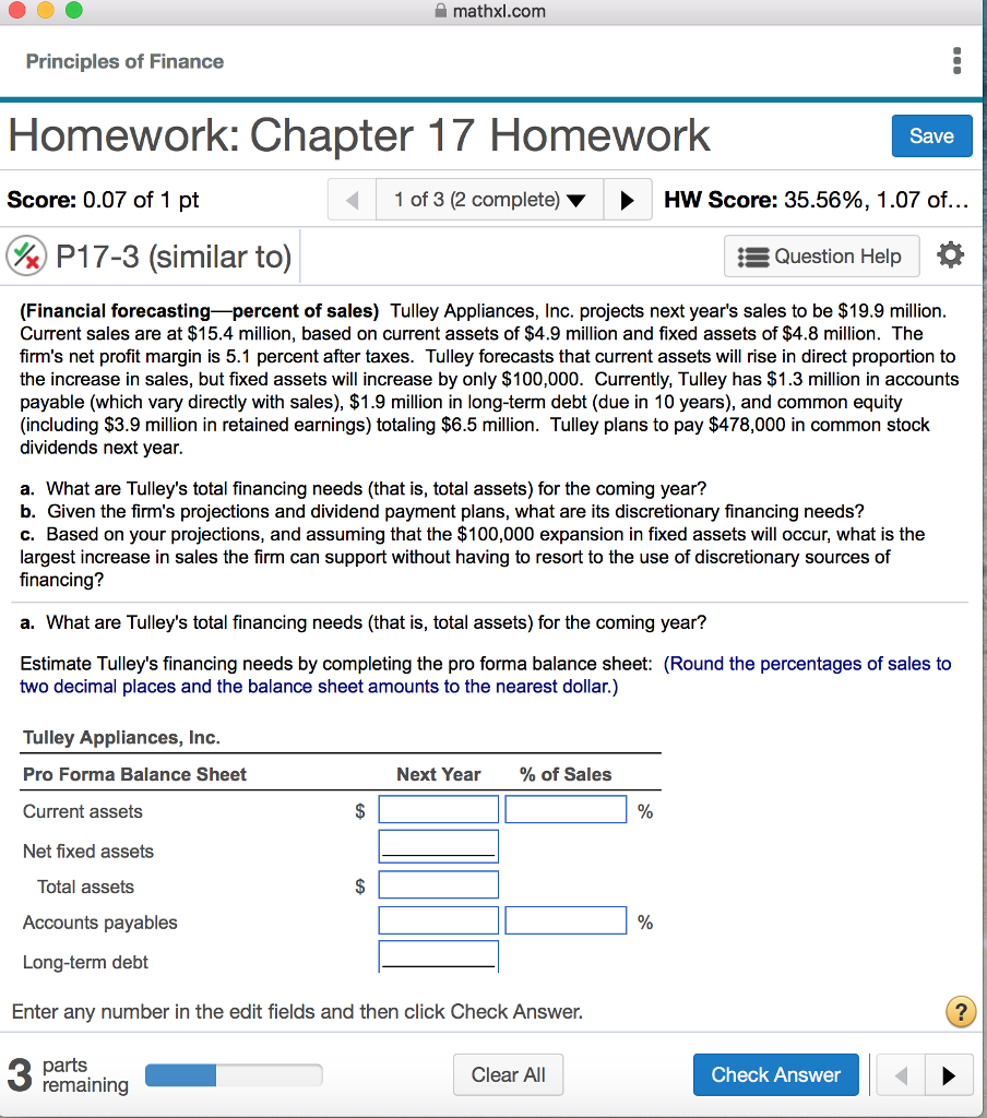 finance homework