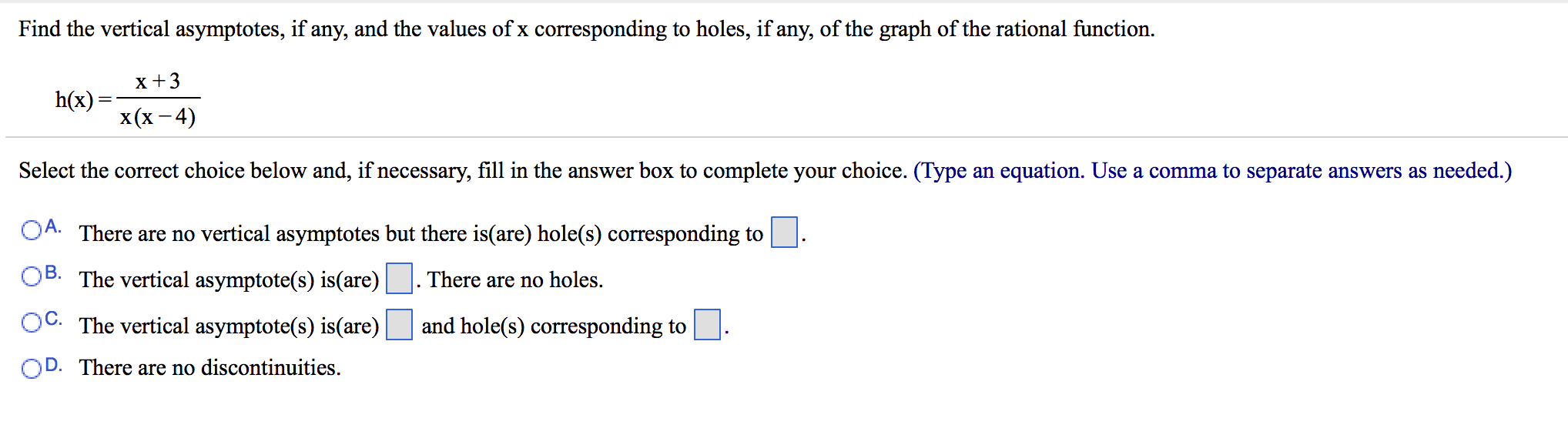 How To Find Holes In Rational Functions