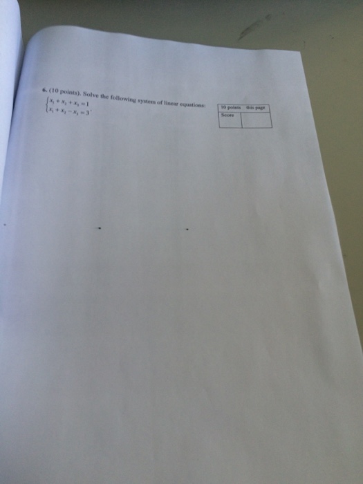 Solved Solve the following system of linear equations {x_3