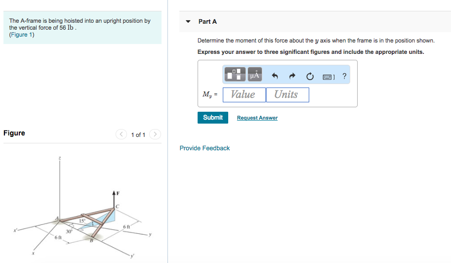 Solved The A-frame is being hoisted into an upright position | Chegg.com