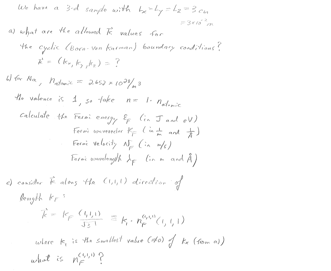 Solved Here is the Quantum Free Electron model | Chegg.com