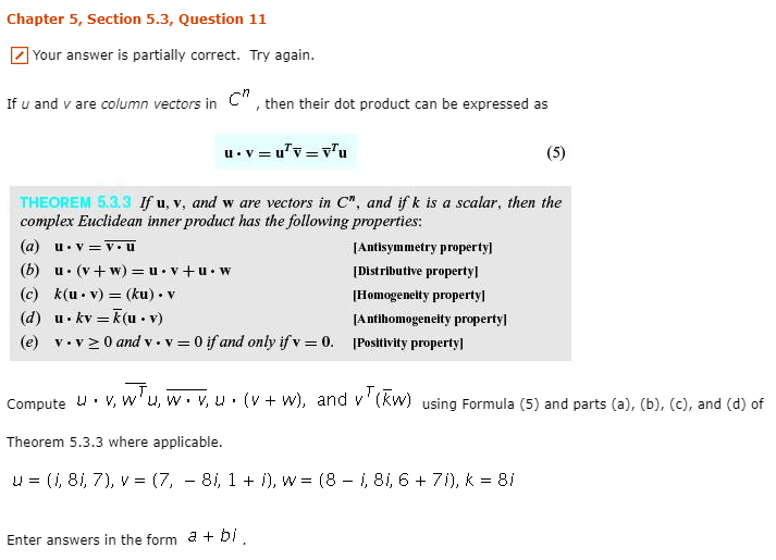 Solved Chapter 5, Section 5.3, Question 11 Your answer is | Chegg.com