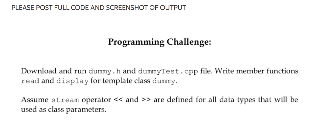 Solved PLEASE POST FULL CODE AND SCREENSHOT OF OUTPUT | Chegg.com