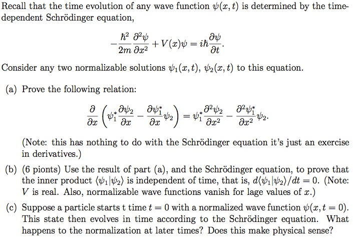 Recall that the time evolution of any wave function | Chegg.com