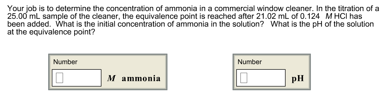 Solved Your Job Is To Determine The Concentration Of Ammonia | Chegg.com