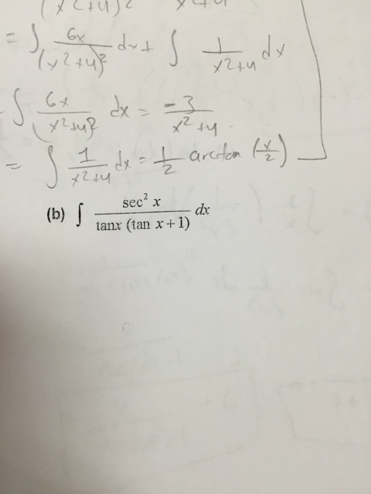 integral sec x tanx dx