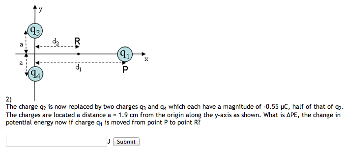Solved The charge q2 is now replaced by two charges q3 and | Chegg.com