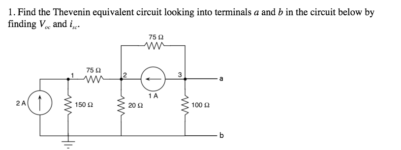 Solved Find the Thevenin equivalent circuit looking into | Chegg.com