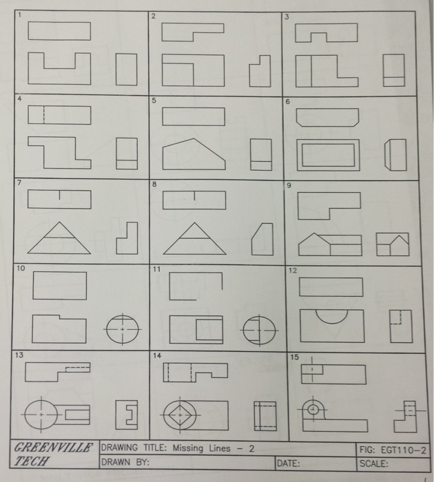 Solved 8 9 12 10 14 15 13 FIG: EGT110-2 SCALE: nes- DATE: | Chegg.com