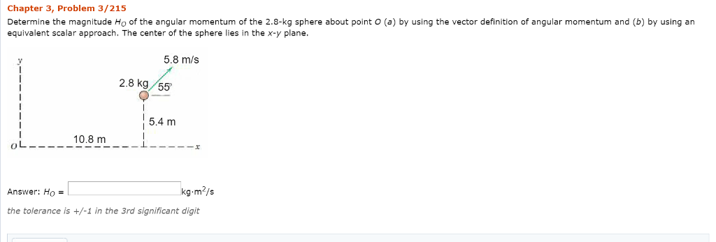 Solved Determine the magnitude H_0 of the angular momentum | Chegg.com