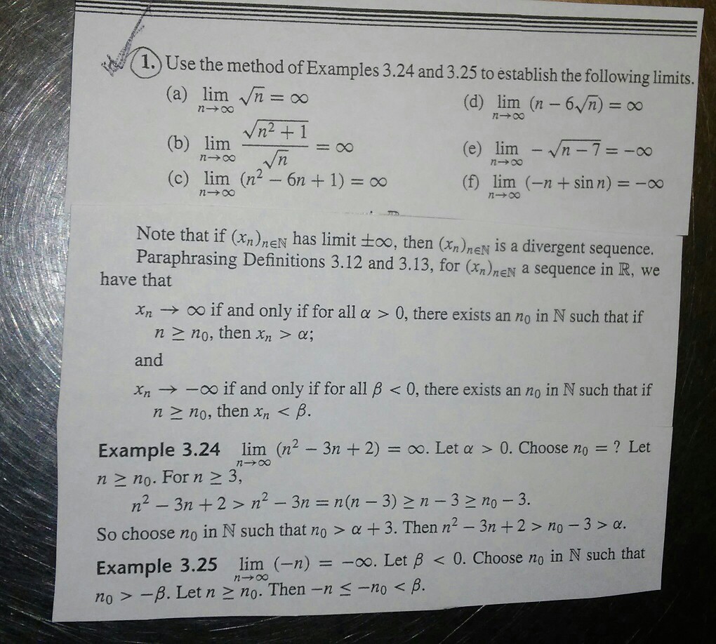 Solved (1.) Use the method of Examples 3.24 and 3.25 to | Chegg.com