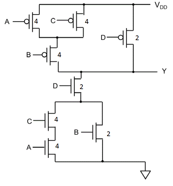 Solved Determine the worst and best case rising Elmore | Chegg.com