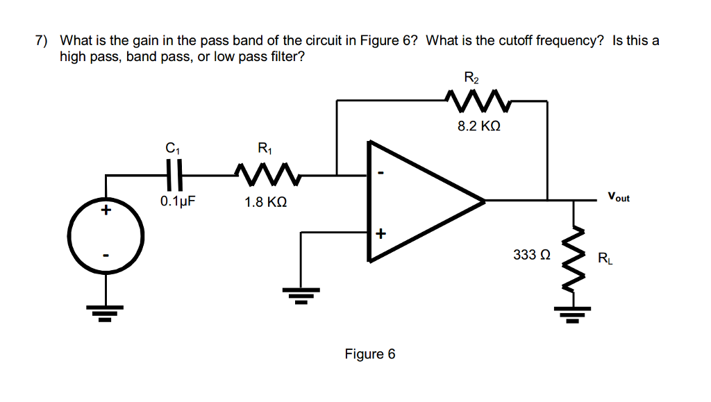 Solved What is the gain in the pass band of the circuit in