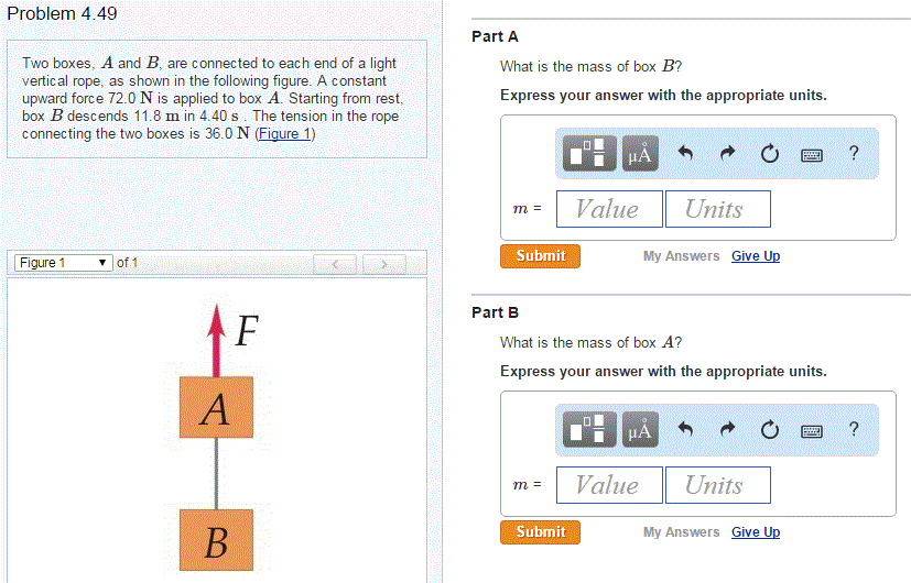 Solved Two Boxes. A And B. Are Connected To Each End Of A | Chegg.com