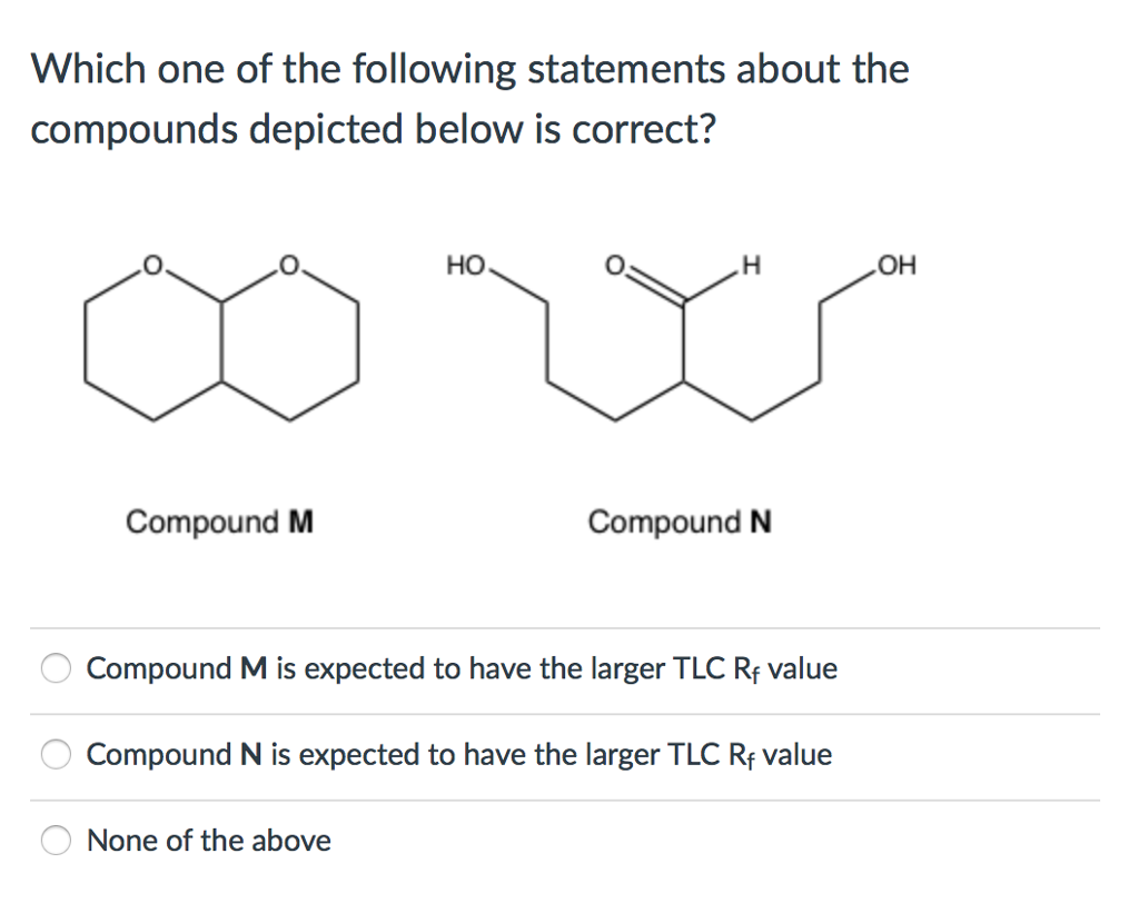 Solved The TLC Rf value of a certain compound was found to