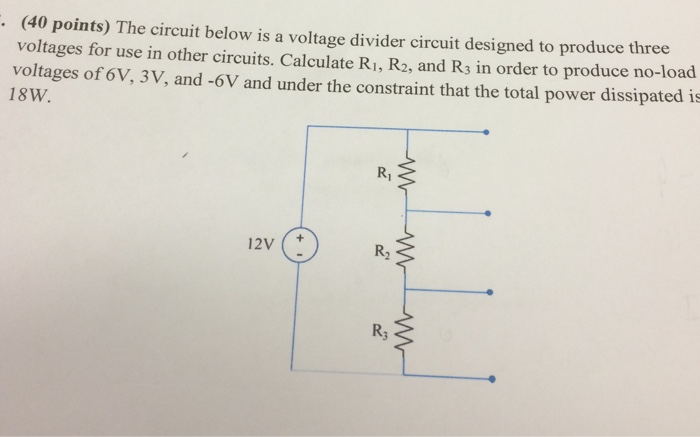 Solved The circuit below is a voltage divider circuit | Chegg.com