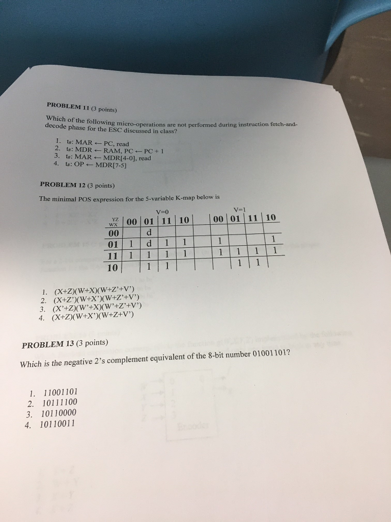 Solved Problem 11 3 Points Which Of The Following