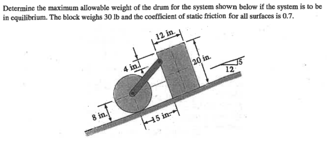 determine-the-maximum-allowable-weight-of-the-drum-chegg