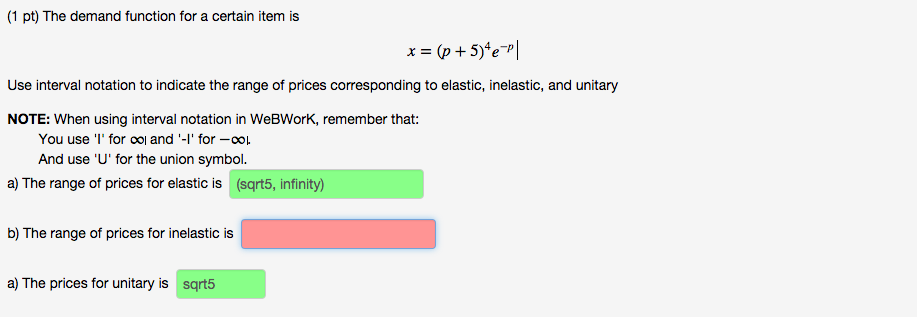Solved The demand function for a certain item is x = (p + | Chegg.com