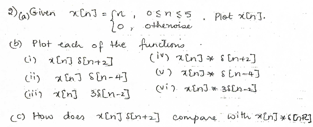 Solved Given x[n] = n, 0