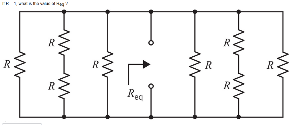 Solved If R = 1, what is the value of R_eq? | Chegg.com