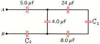 Solved Determine The Equivalent Capacitance Between A And B | Chegg.com