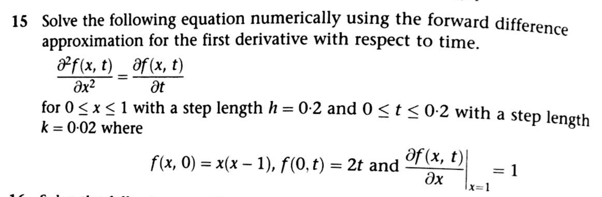 Solved solve the following equation numerically using the chegg