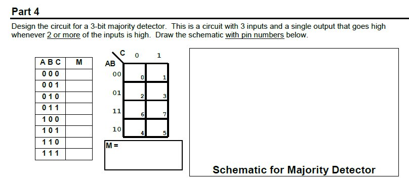 Solved Design the circuit for a 3-bit majority detector. | Chegg.com