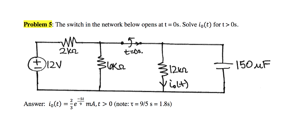 solved-problem-5-the-switch-in-the-network-below-opens-at-t-chegg