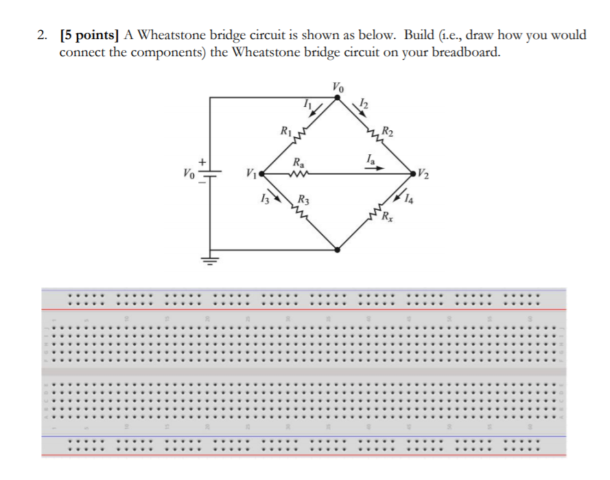 Wheatstone Bridge Breadboard
