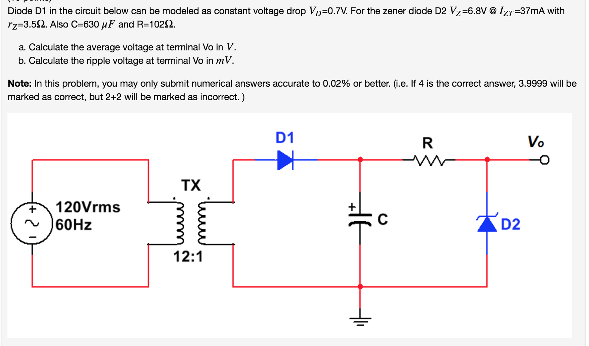 Solved Diode D1 in the circuit below can be modeled as