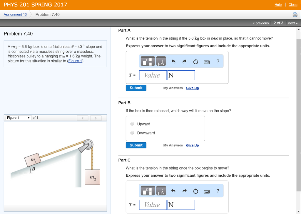 Solved PHYS 201 SPRING 2017 Assignment 13 Problem 7.40 | Chegg.com