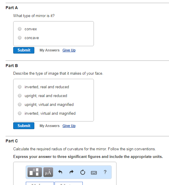 Solved A shaving or makeup mirror is designed to magnify