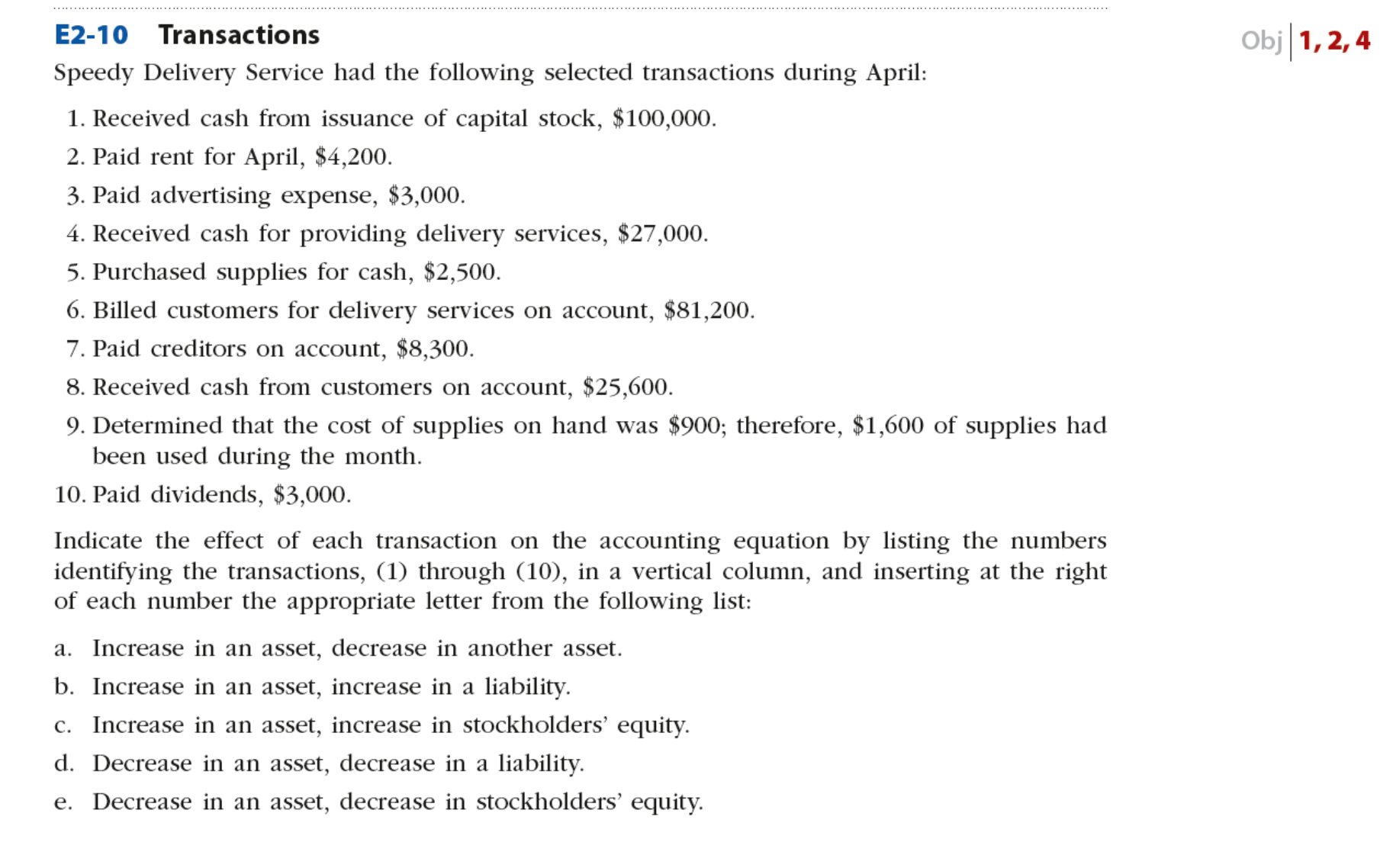 Solved Speedy Delivery Service had the following selected