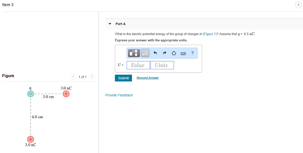 Solved Item 3 Part A What is the electric potential energy