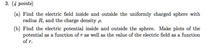 Solved (a) Find the electric field inside and outside the | Chegg.com