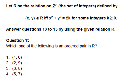 Solved Let R Be The Relation On Z (the Set Of Integers) | Chegg.com