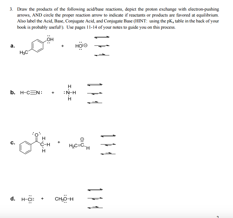 Solved Draw the products of the following acid/base | Chegg.com