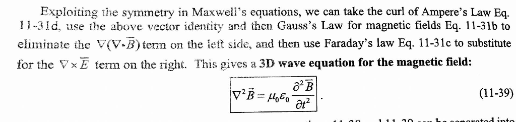 Solved B-Waves. Starting With Maxwell’s Equations, Derive | Chegg.com