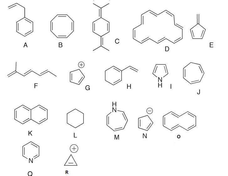 Solved Look at the given molecules. Which are aromatic | Chegg.com