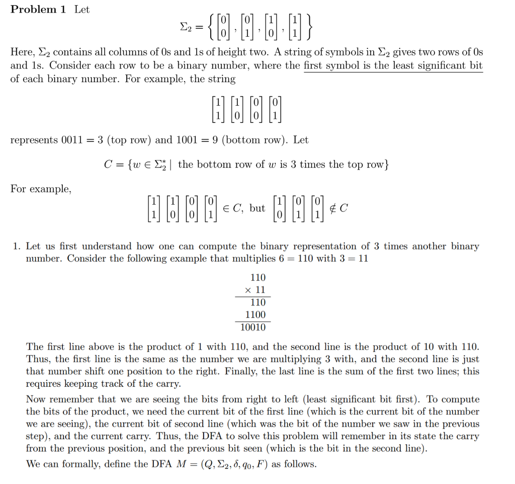 Solved Problem 1 Let 0 1 1 Here Y2 contains all columns of