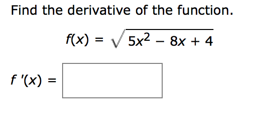 Solved Find the derivative of the function. f(t) = (6t2-6t + | Chegg.com