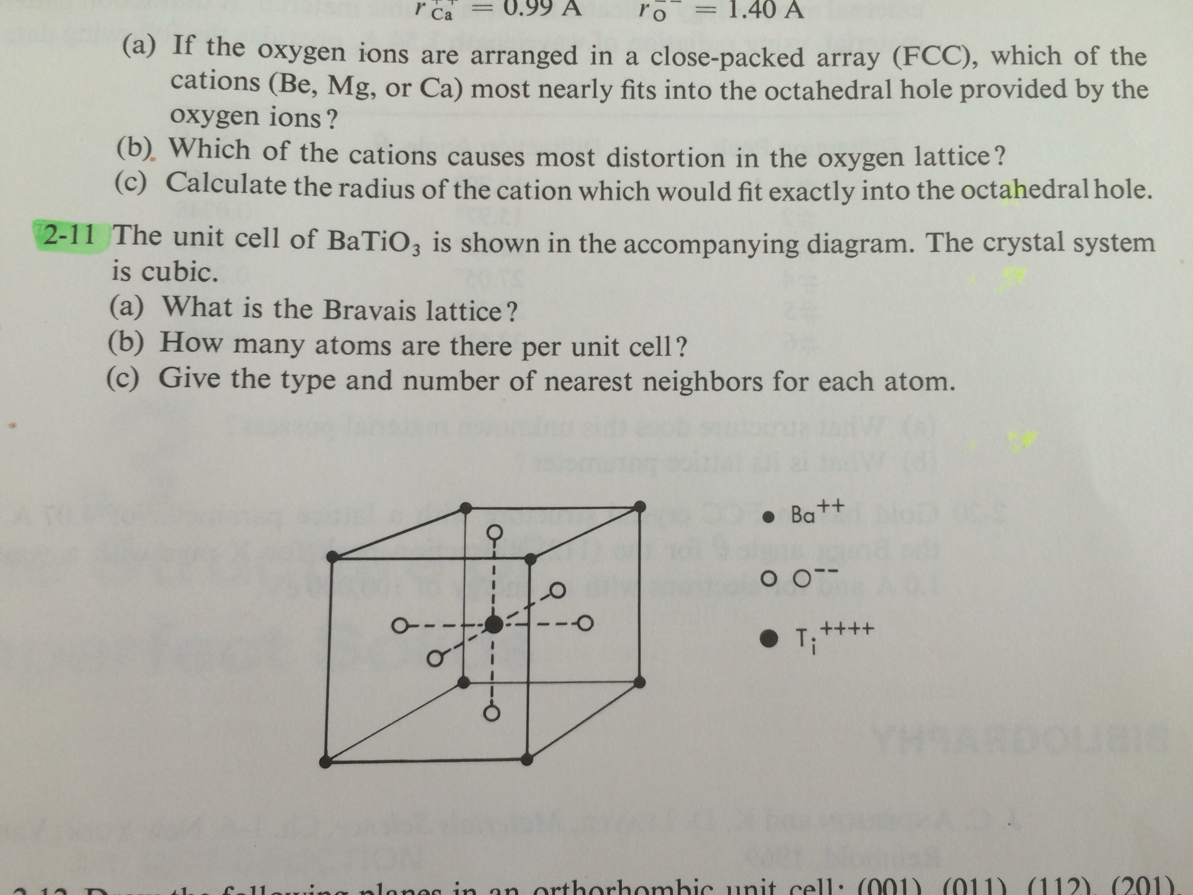 Solved The unit cell of BaTiO_3 is shown in the accompanying | Chegg.com