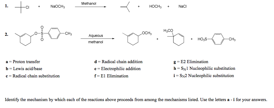 Solved Methanol CI NaOCH3 HOCH3 + 3NaCI H3CO 2. CH3 OCH3 | Chegg.com