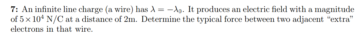 Solved An Infinite Line Charge a Wire Has Lambda Chegg