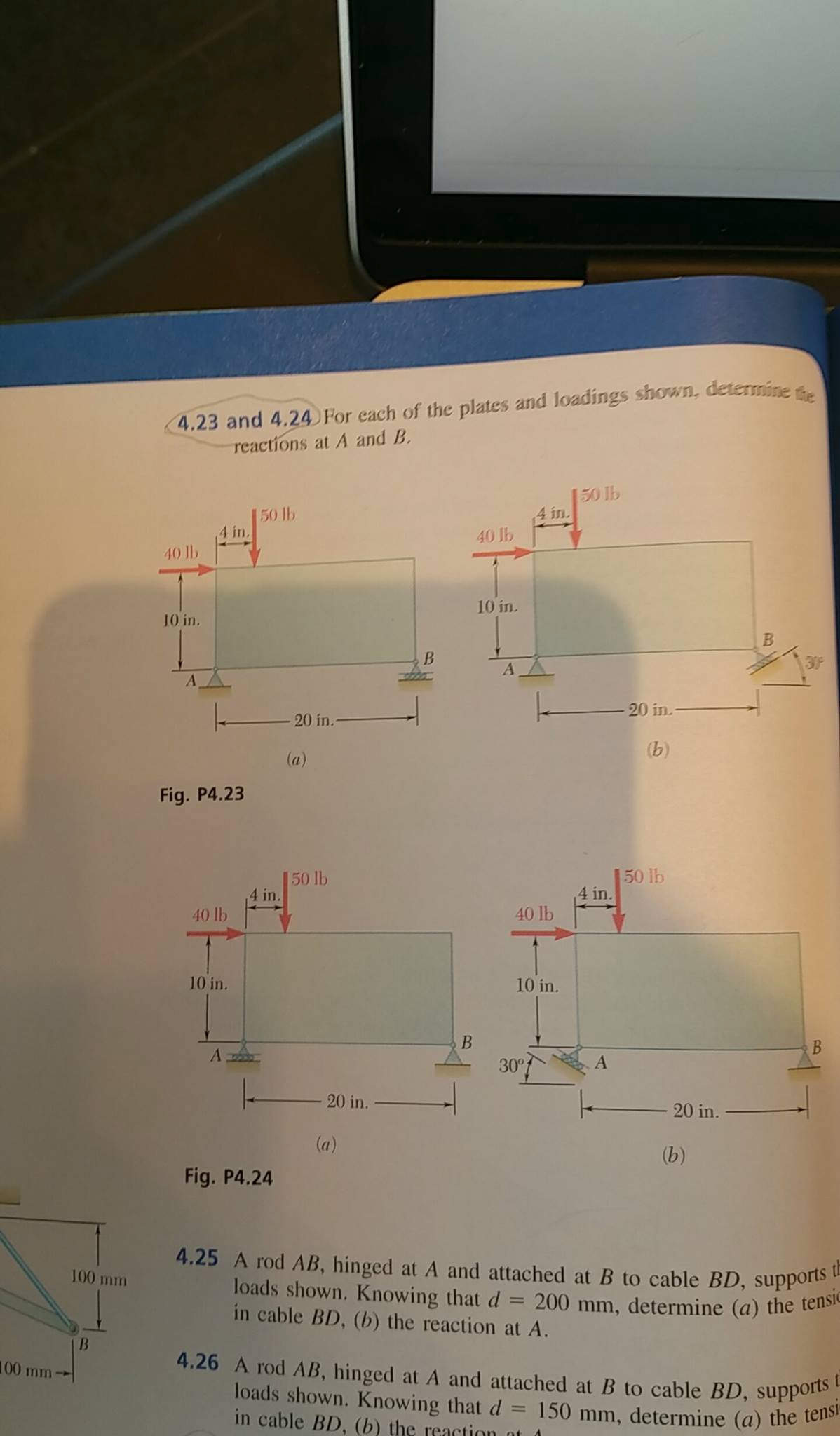 Solved For each the plates and loading shown, determine the